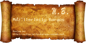 Müllerleily Baracs névjegykártya